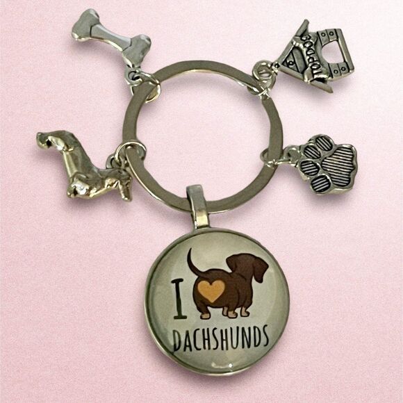Dachshund Delight Keychain - Adorable Doxie Gift for Pet Lovers - Picture 2 of 5